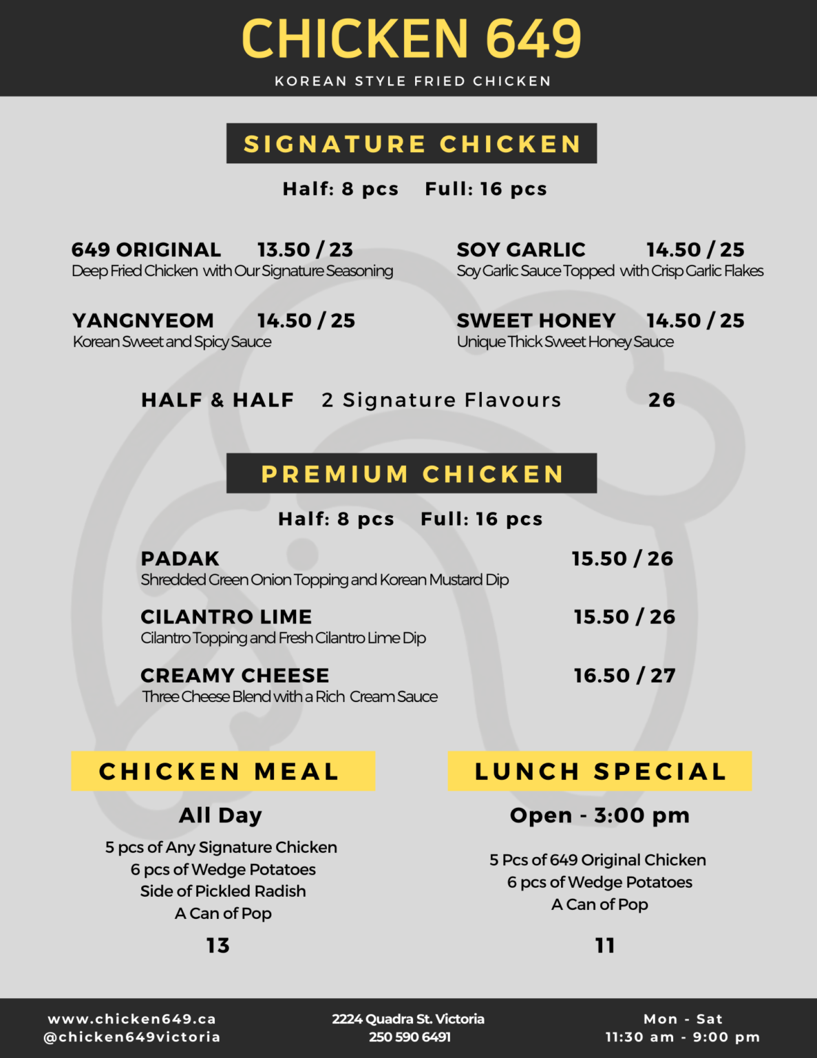 Chicken 649 Authentic Korean Fried Chicken, Victoria BC